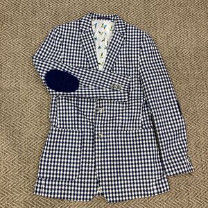 James Morgan 100% Linen Youth Boys Blazer with Elbow Patches Size 20